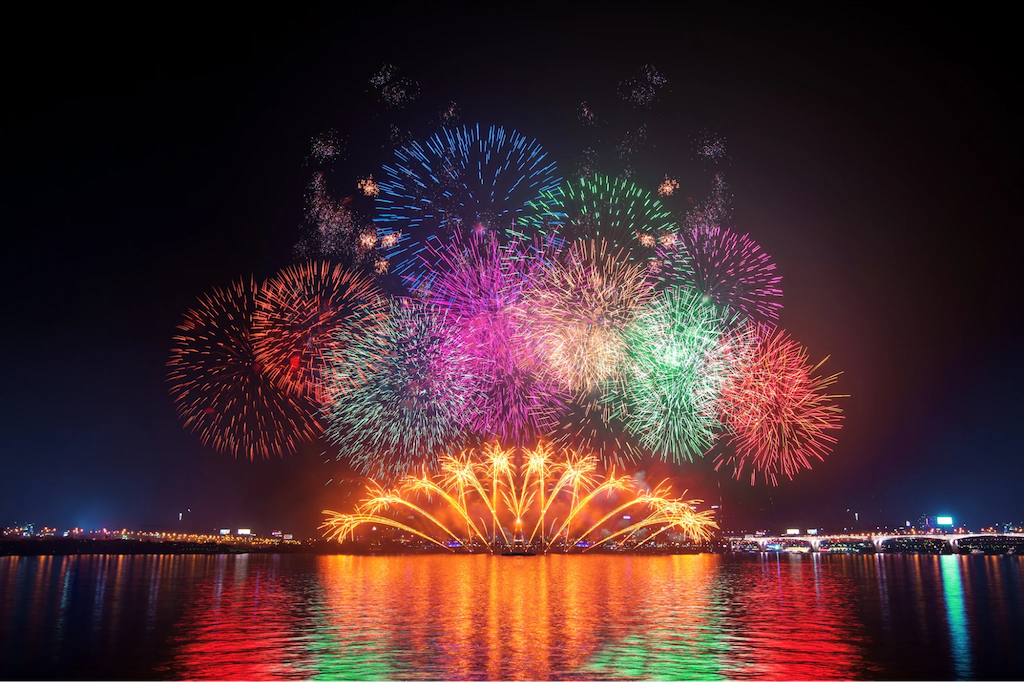 A firework Festival in Hangang by Hanhwa